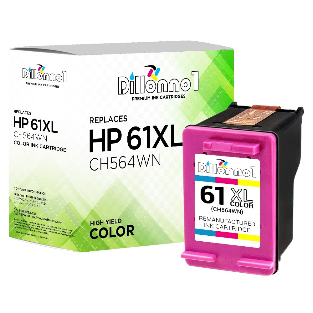 For HP61XL 1-Color Ink Cartridge 1000 1050 1055 2050 3000 3050 3050A