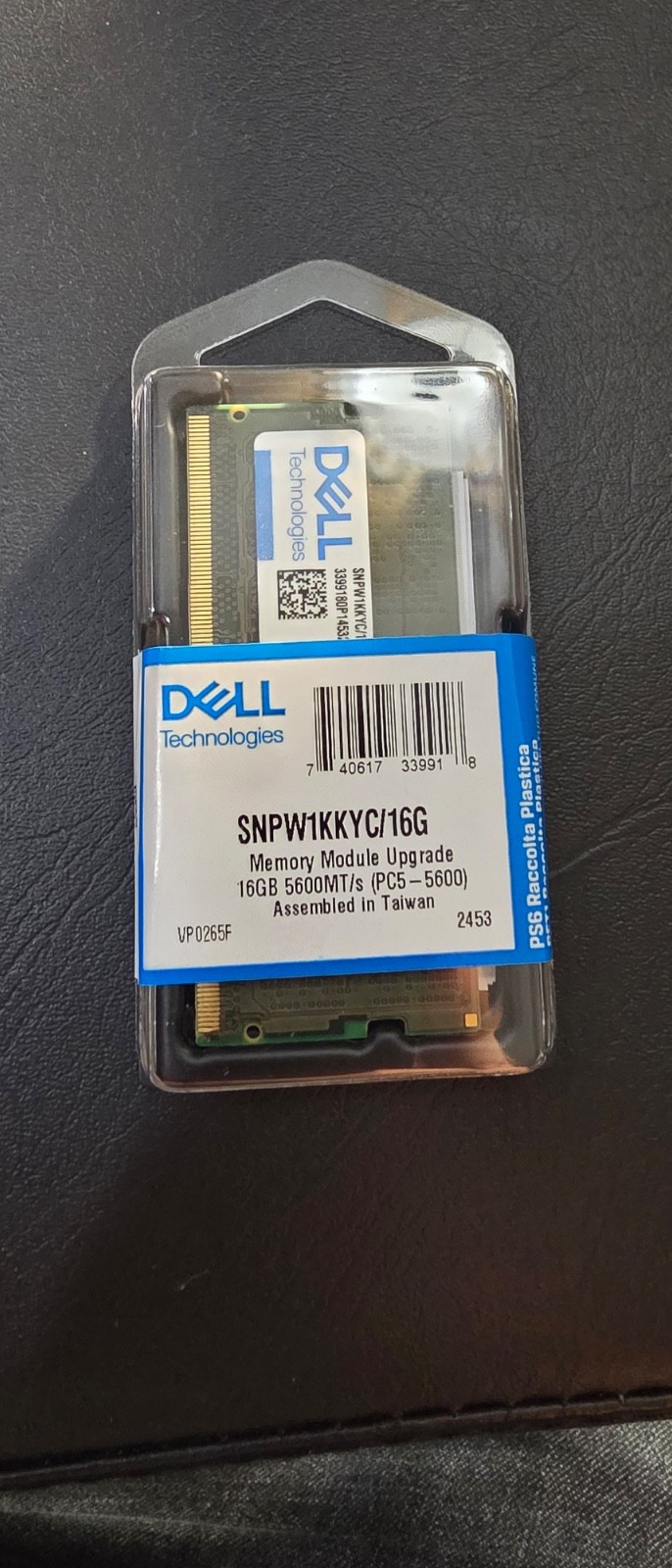 New Dell SNPW1KKYC/16G PC5-5600 PC Ram 16GB DDR5 5600 SEALED