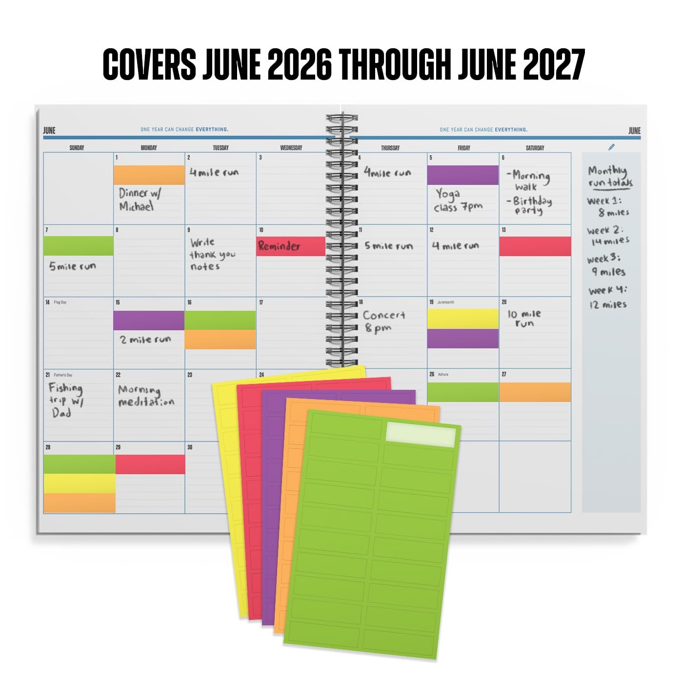 Monthly Planner 2026 2027 11×14 Expands 22×14 Dry Erase Whiteboard Academic Year
