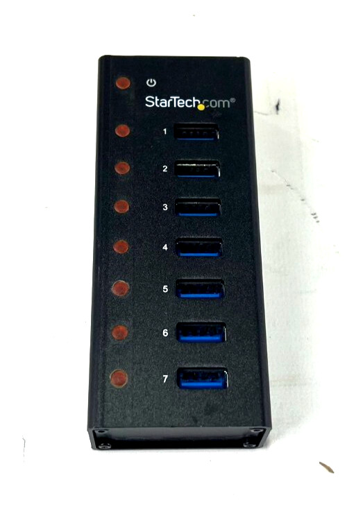StarTech.com 7-Port 3.0 Metal Industrial USB Hub ST7300U3M w/PSU (VS)