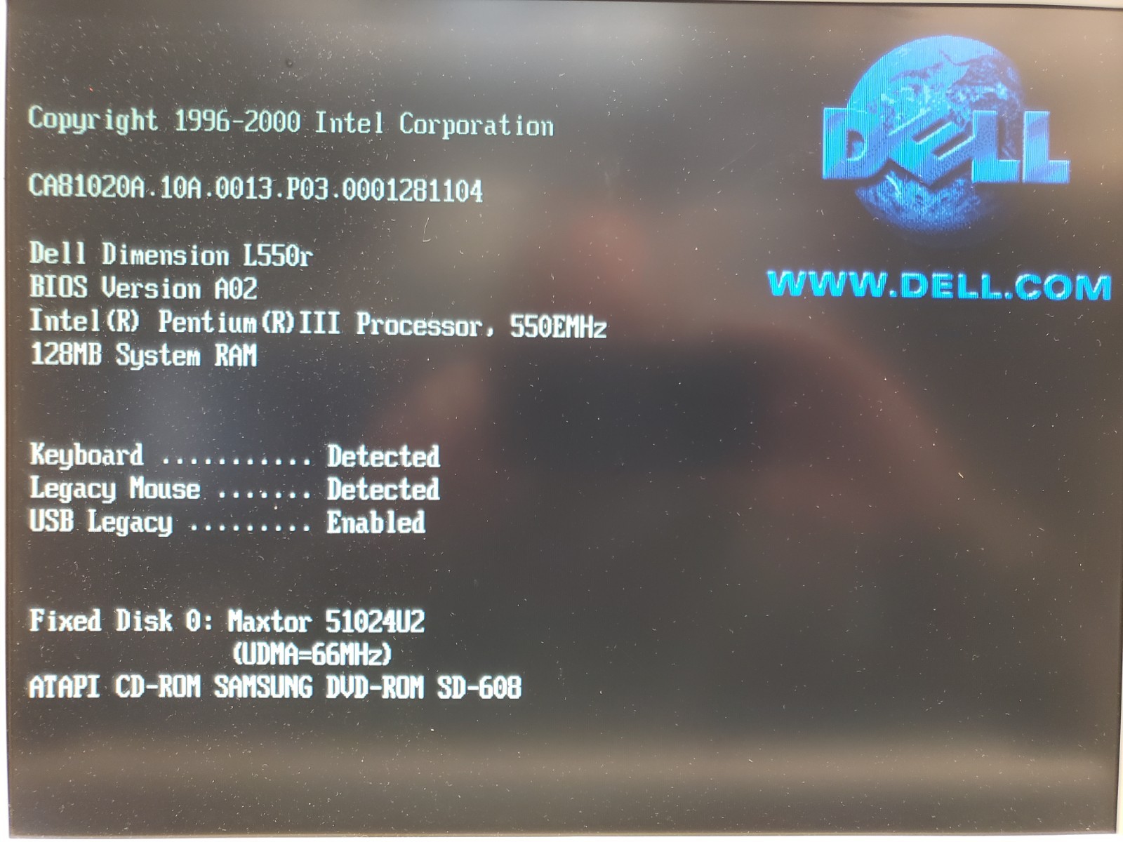 Vintage Dell Dimension L550r Intel PIII 550MHz 128MB 10GB PC Tower Win98-SE