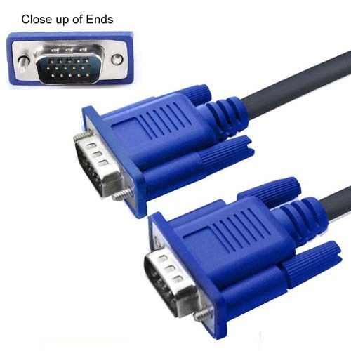 5ft SVGA Male To VGA Male HD 15pin Cable Cord Connects PC to Monitor Video TV US