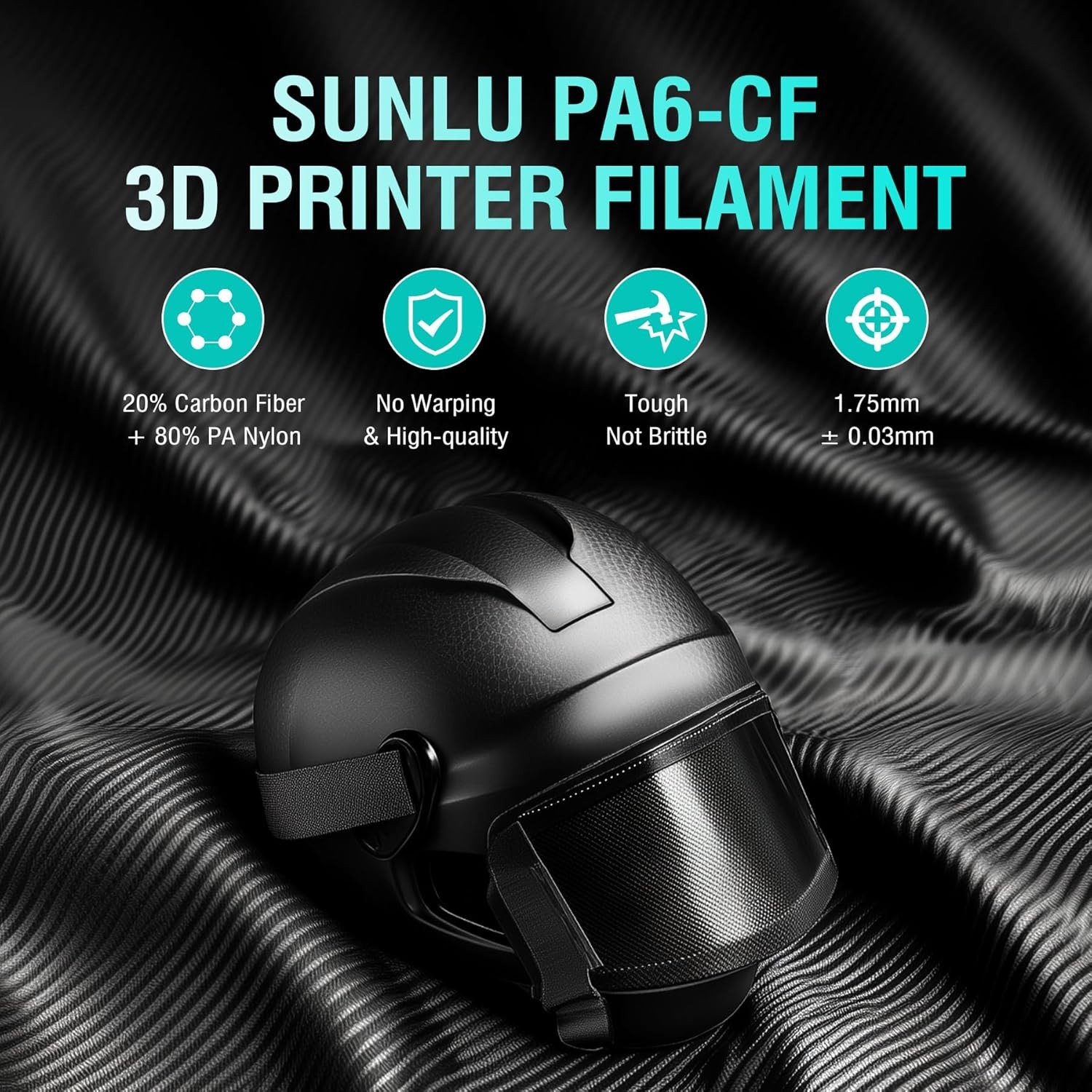 SUNLU 1.75MM PP/Easy PA/PA6-CF/PA12-CF/PC-ABS 3D Engineering Filament 1KG/0.8KG