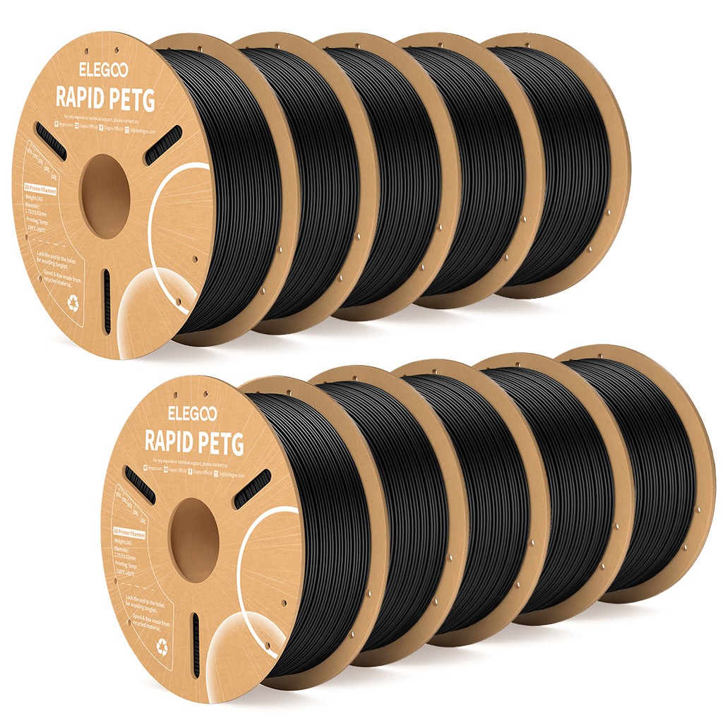 10KG ELEGOO Rapid PETG Filament 1.75mm High Speed for FDM 3D Printer