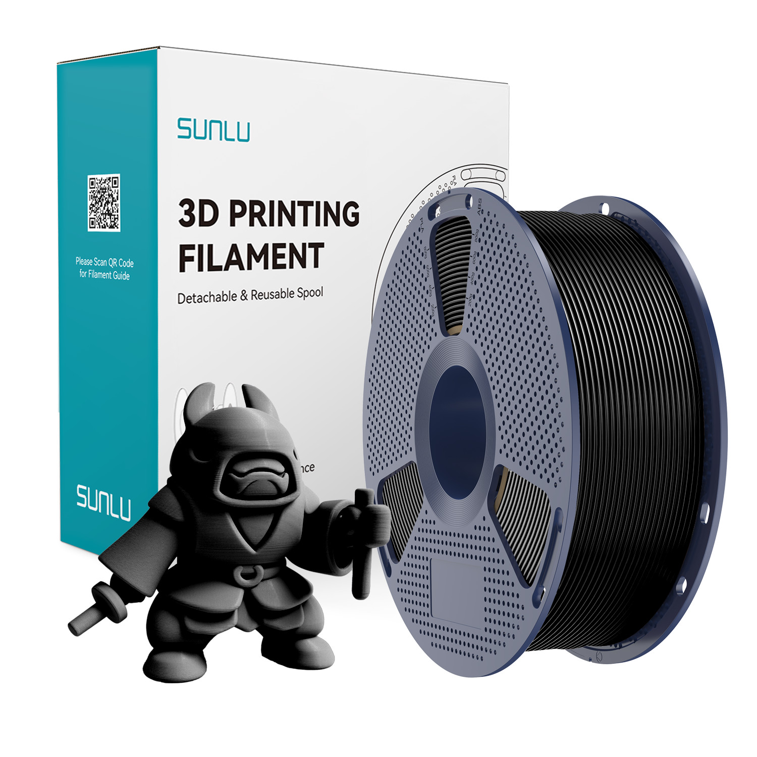 【BUY 10 PAY 6】SUNLU 1.75MM PLA Meta Filament Highly Fluid for 3D Printer Black