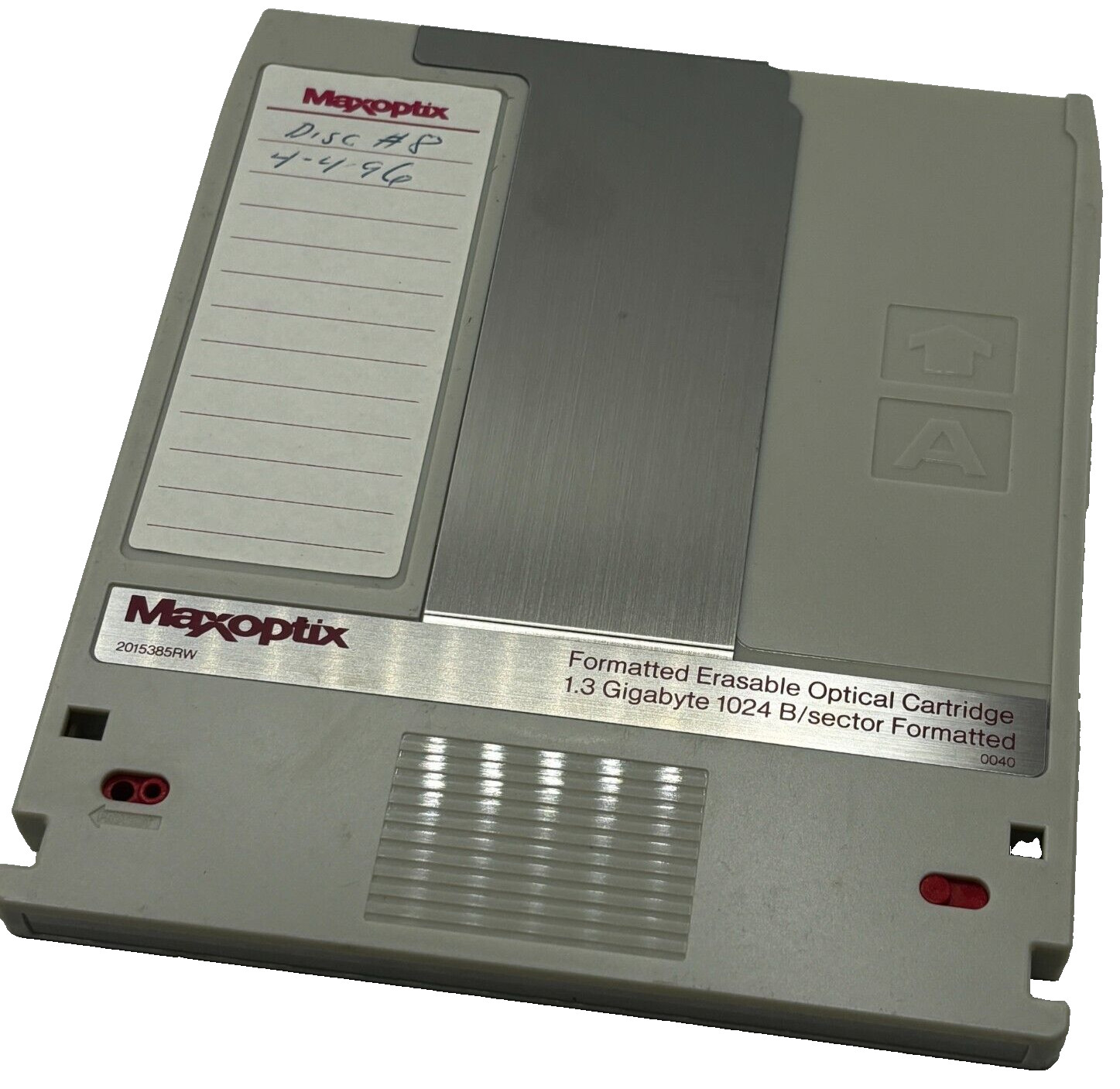 MAXOPTIX FORMATTED ERASABLE OPTICAL CARTRIDGE 1.3GB 1024 B/sector 2015385RW 🎯