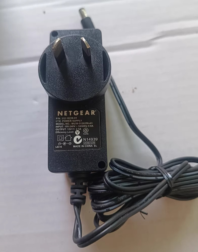 NETGEAR P/N:332-10238-01 5.5*2.1mm 12.0V 2.5A Power Supply Adapter Charger