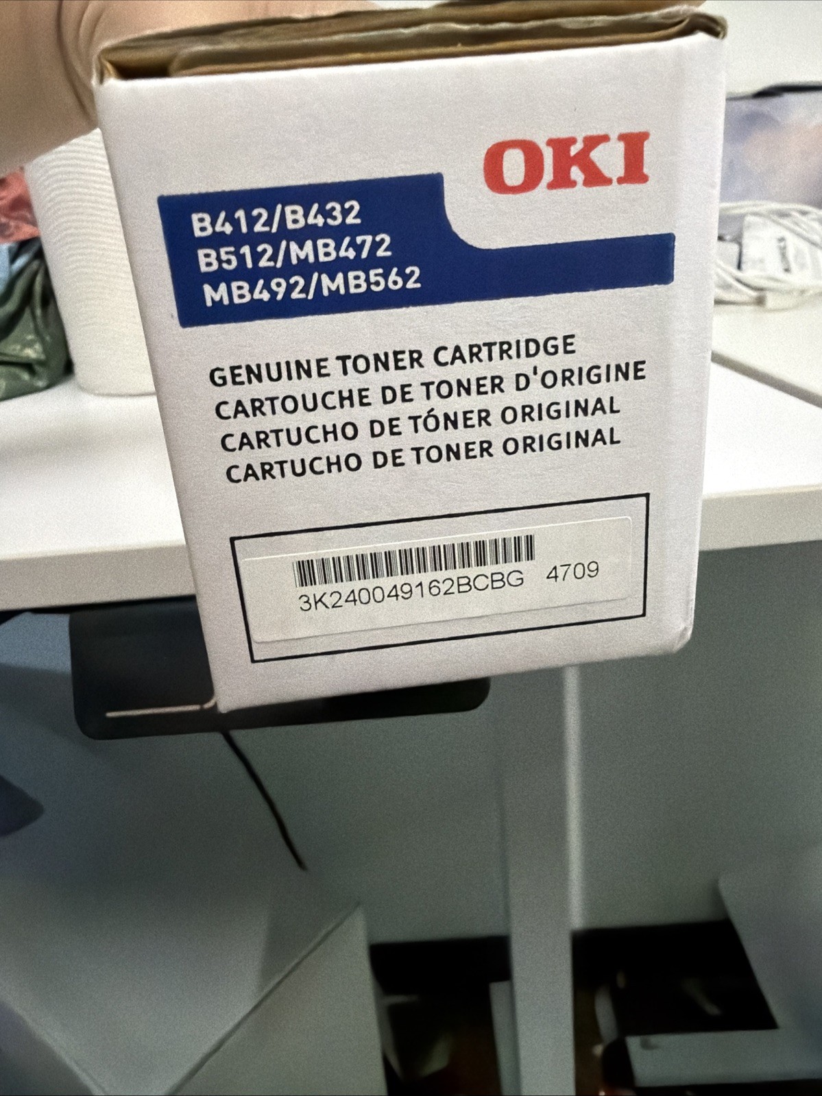 New Genuine OEM 45807101 B412 Black Standard Capacity Toner Cartridge 3K