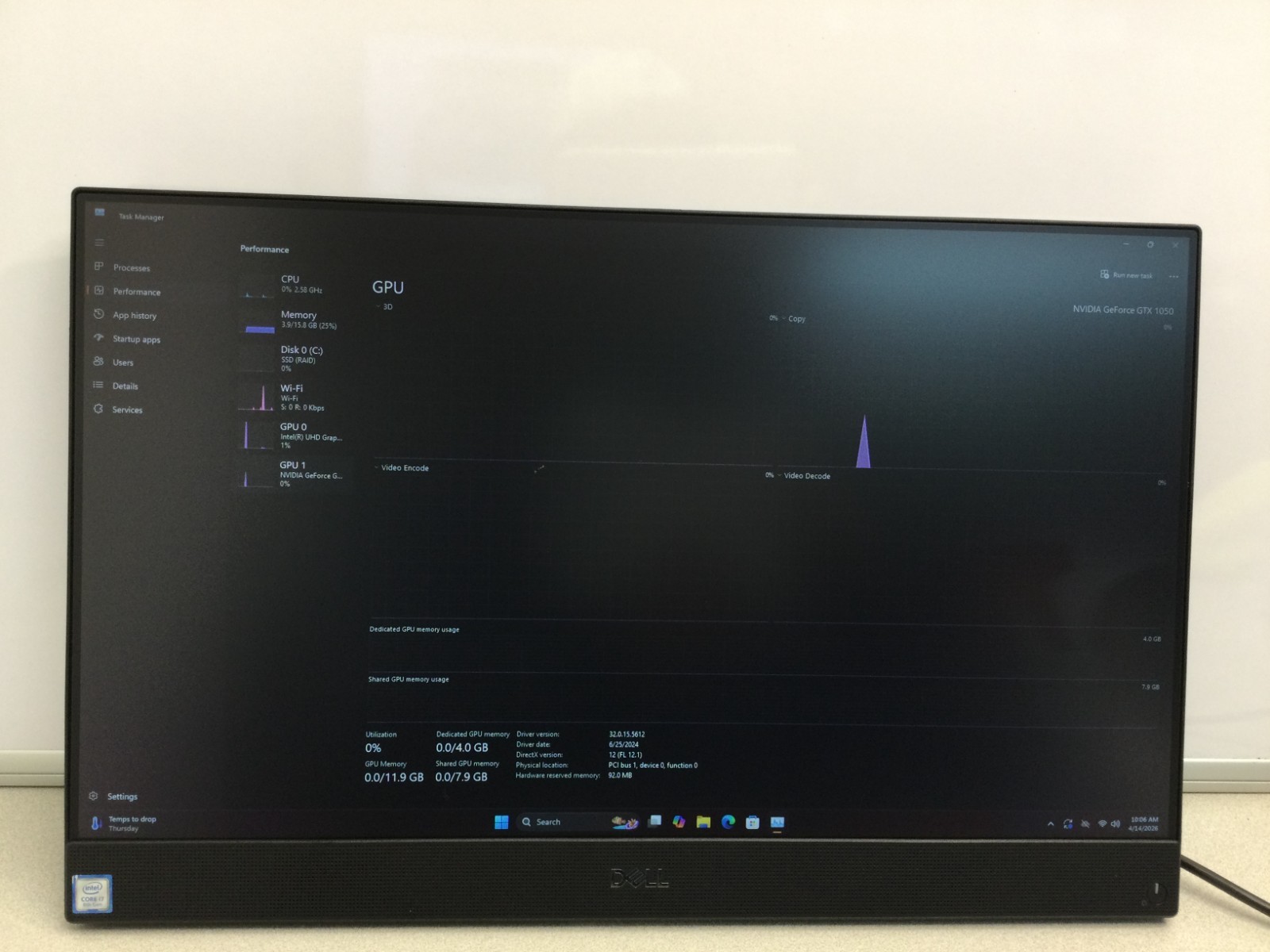 Dell OptiPlex 7460 AIO i7-8700@3.20GHz 16GB/512GB SSD Win11Pro No Stand 24”