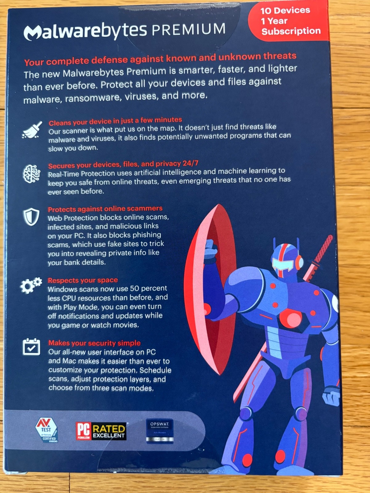 Malwarebytes Premium 1 Year License Key Card for 10 Devices