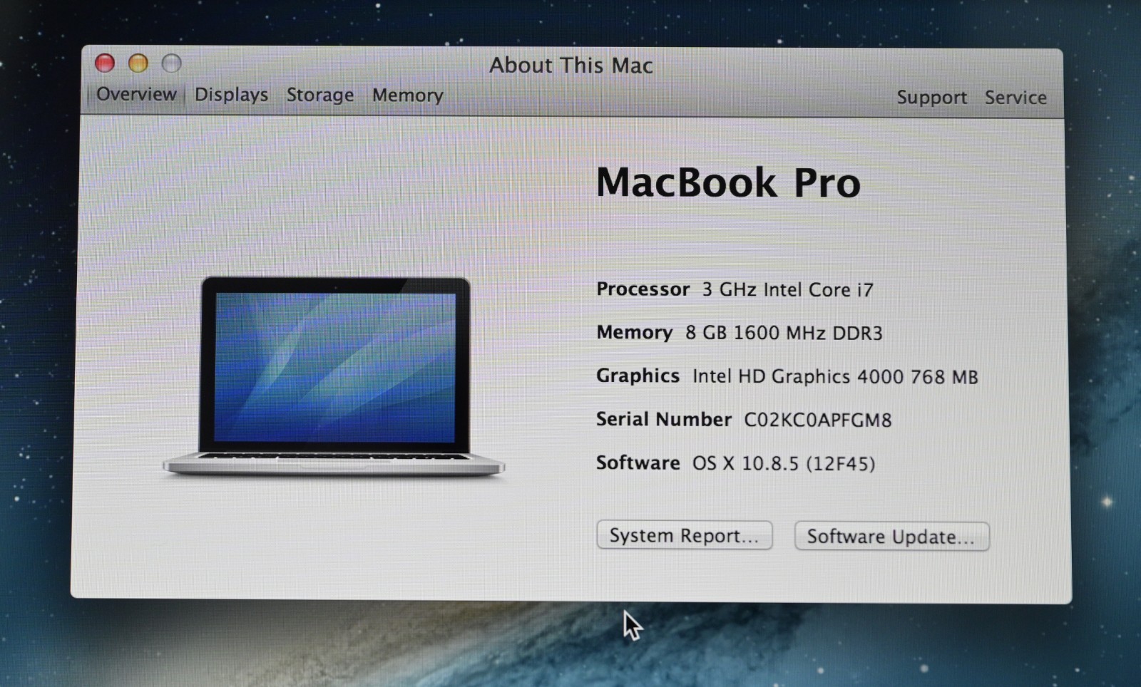2012 Apple MacBook Pro 13″ A1425 Intel i7 3GHz 8GB RAM 1TB SSD -IOS MountainLion