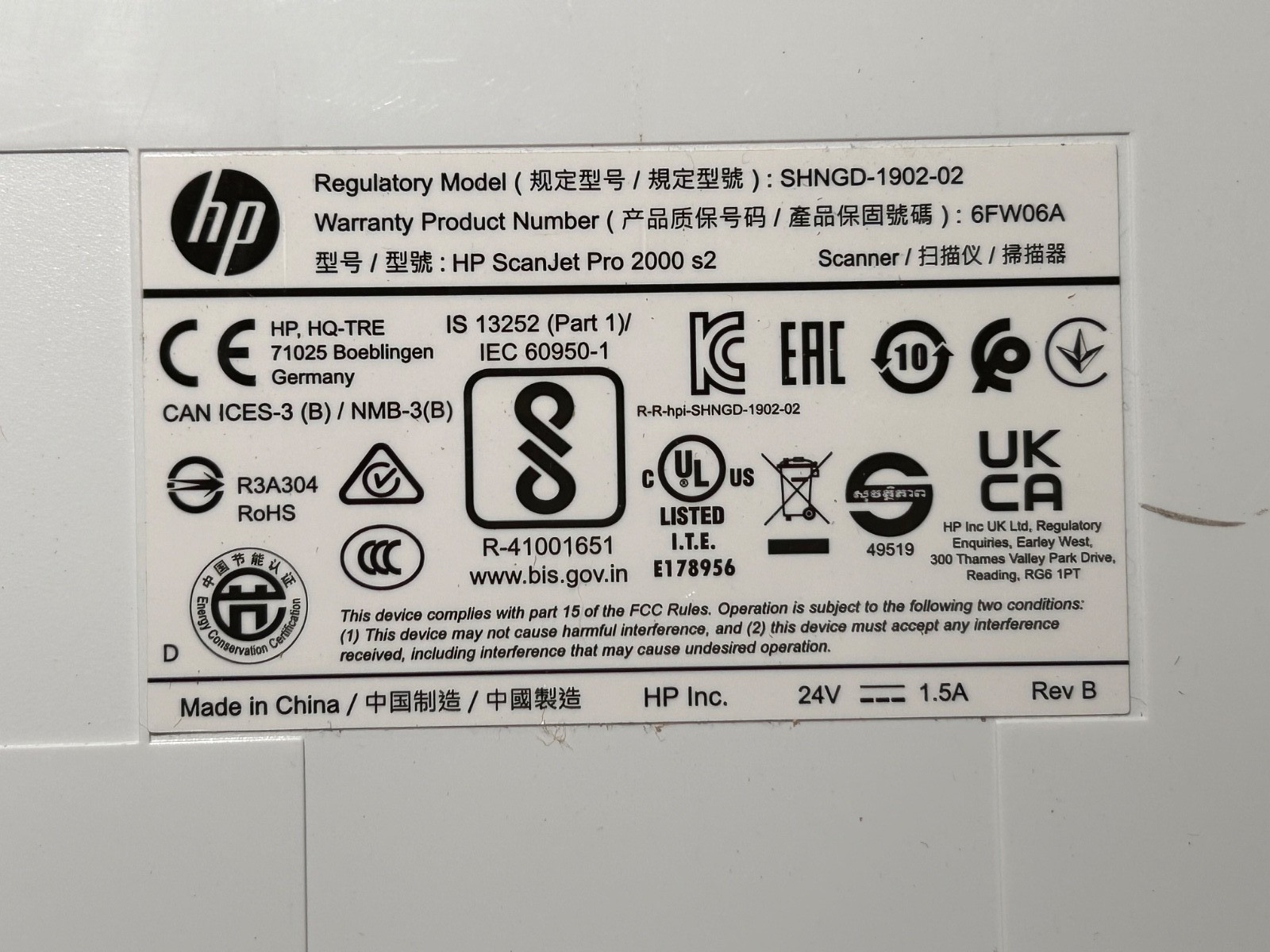 HP ScanJet Pro 2000 S2 Sheetfed Desktop Duplex Document Scanner