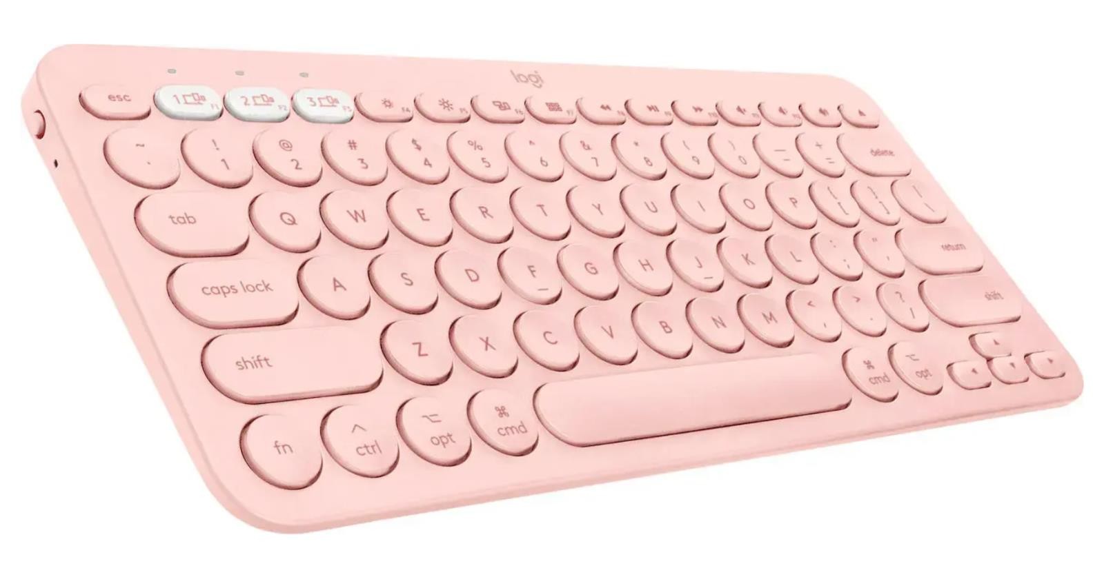 Logitech K380 TKL Wireless Scissor Keyboard for PC Mac, Android, iPad OS – Rose