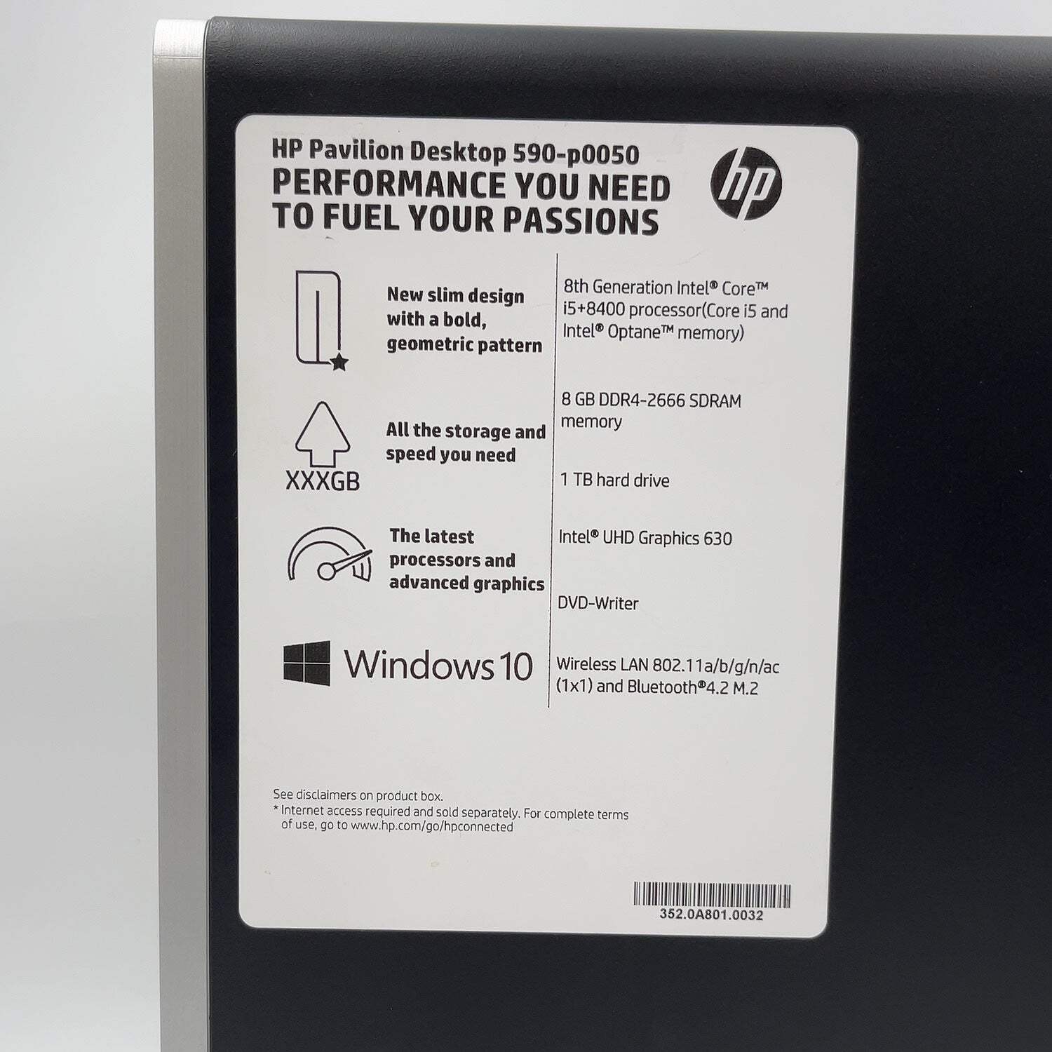 HP Pavilion Core i5-8400 2.80GHz 8GB RAM 1TB HDD 590-p0050