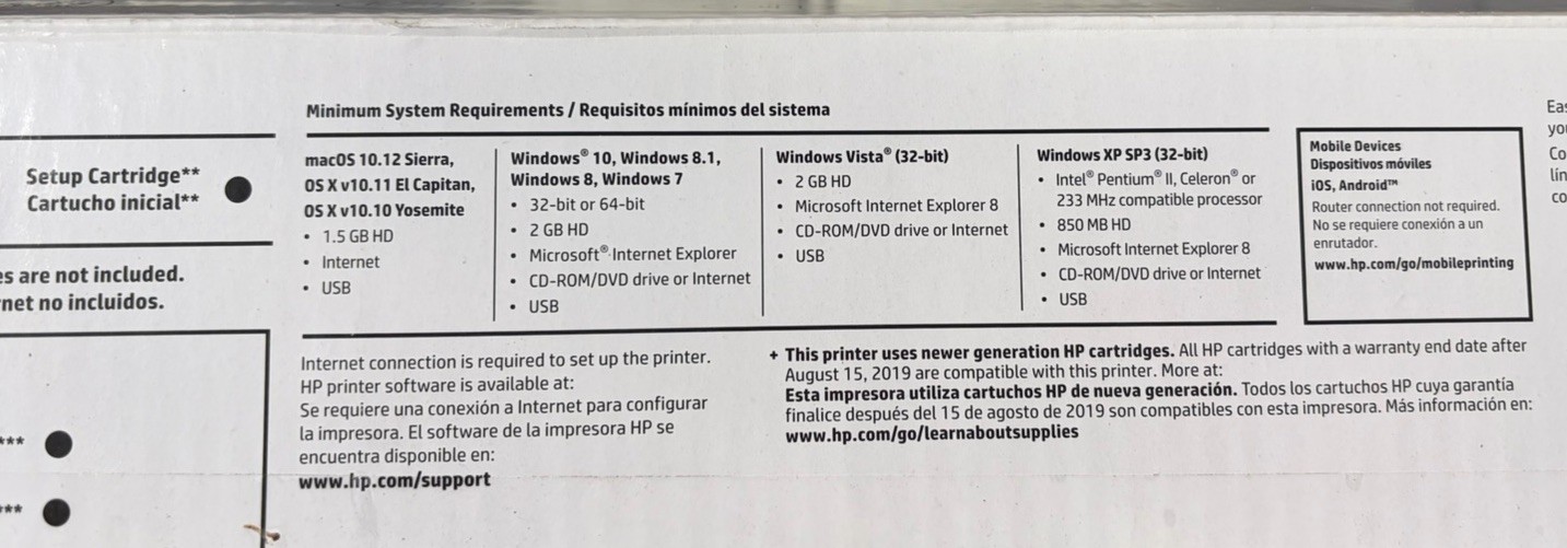 NEW HP Officejet 5212 All-In-One Inkjet Printer, Scan & Fax