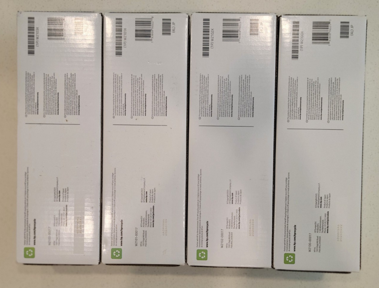 Genuine HP 210X Full CMYK High Yield Toner Set NIB W2100X W2101X W2102X W2103X