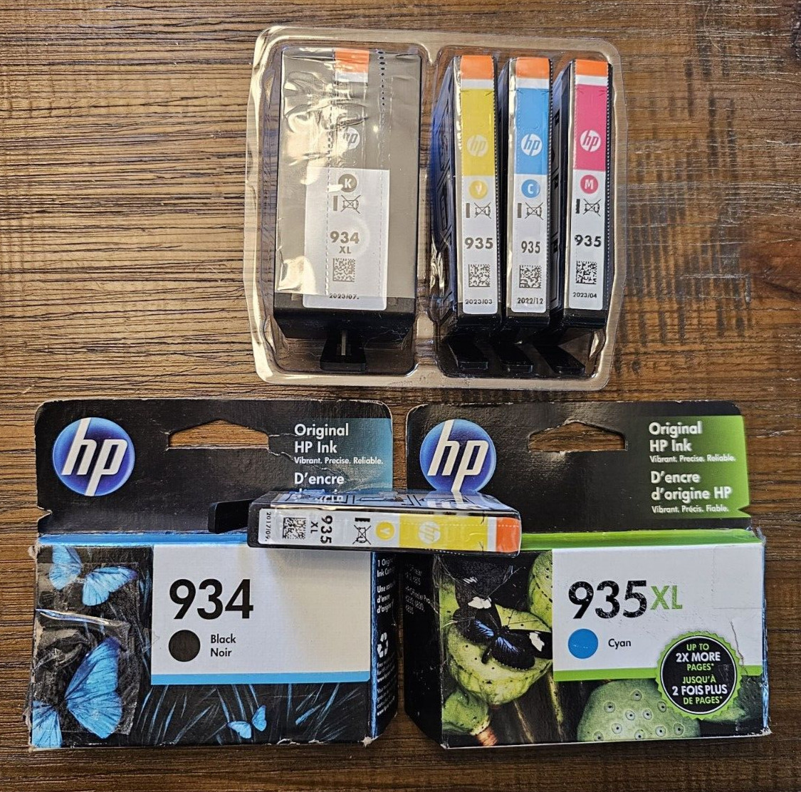 MIXED LOT (7) of HP 935XL and HP 934 BLACK/COLOR Ink Cartridges FREE SHIPPING!