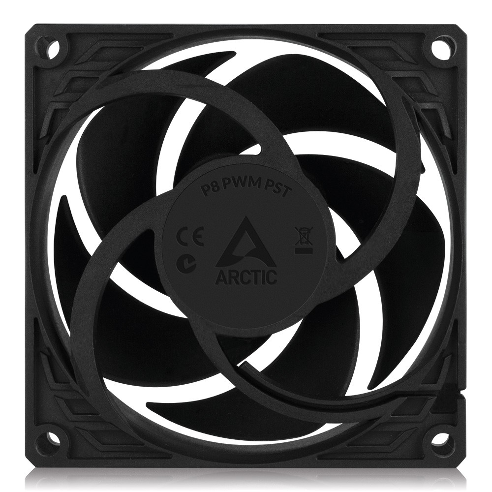 ARCTIC P8 PWM PST (Black) 80 mm Case Fan with PWM Sharing Technology PST PC