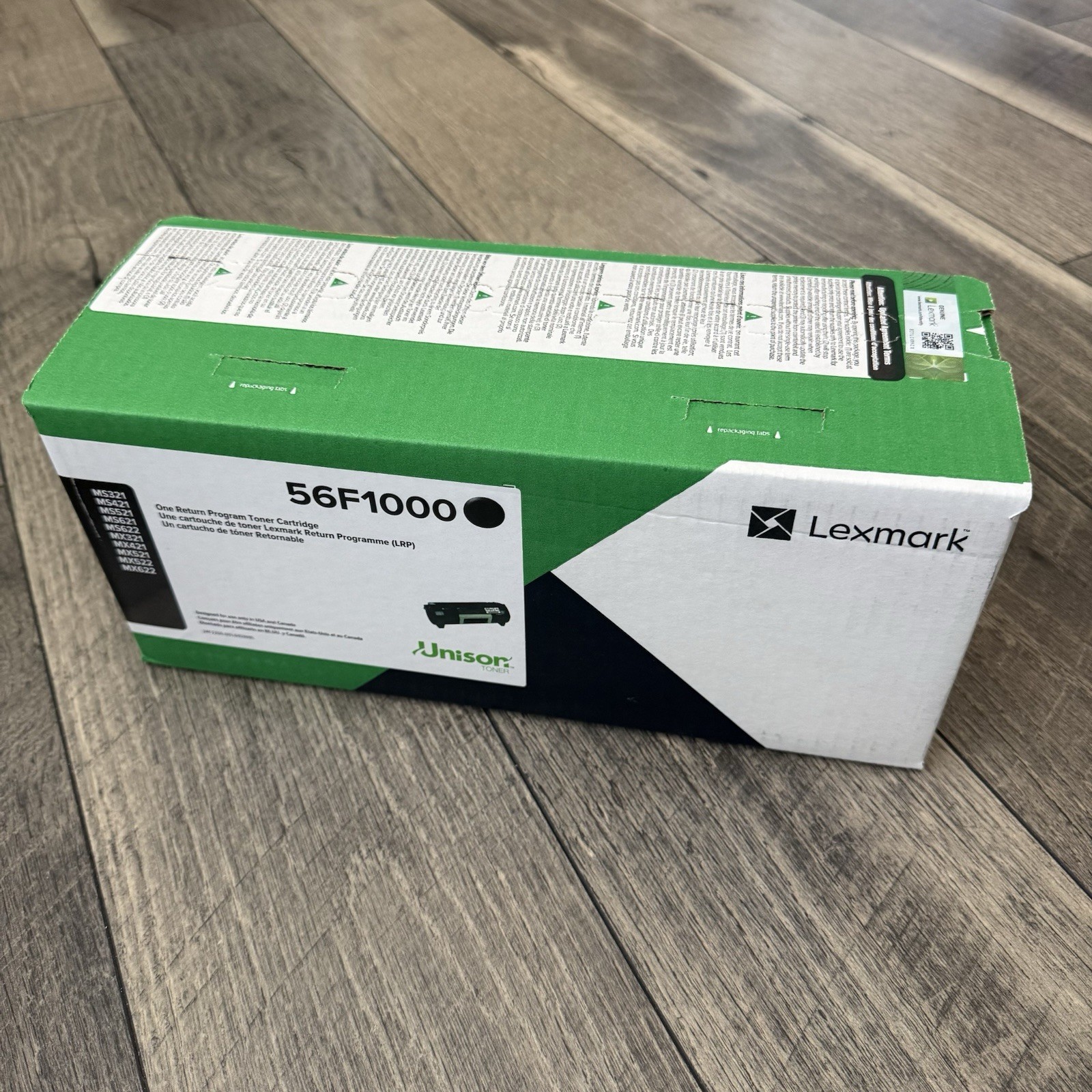 New Sealed Box Genuine OEM Lexmark 56F1000 Black Toner MS321 MS421 MS521 MS621