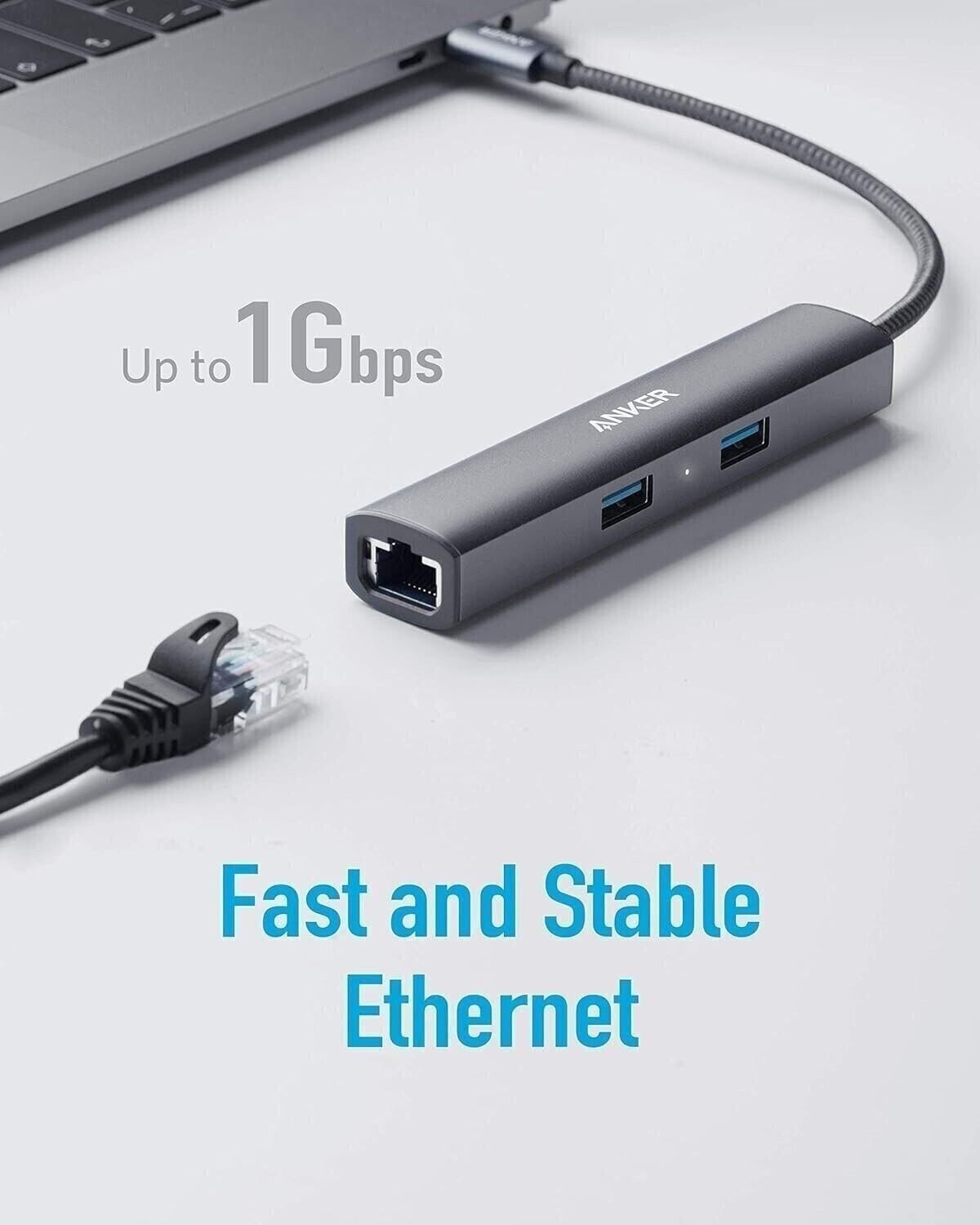 Anker USB C Hub Adapter, 5-in-1 USB C Adapter with 4K USB C to HDMI