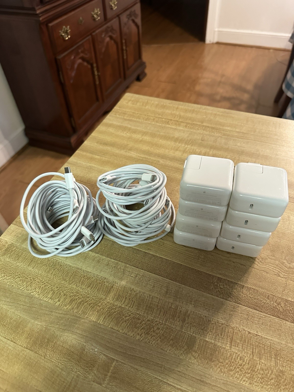 Lot 8 Original Apple 30W USB-C A1882 With USB-C Cable Charger 2M for Laptop/iPad