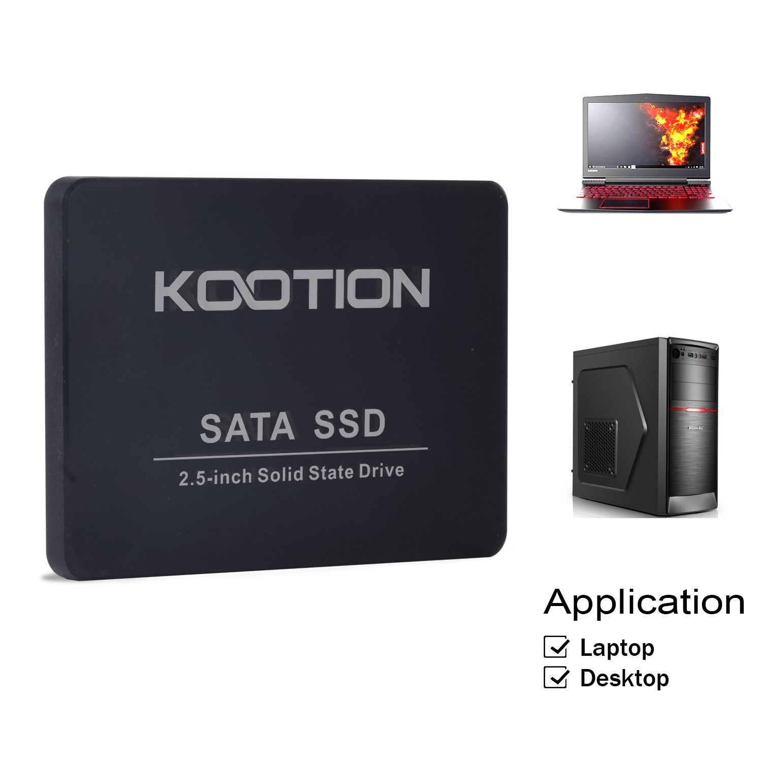 KOOTION 256GB 512GB SATA SSD 2.5 inch Solid State Drive Up to 500MB/s Internal