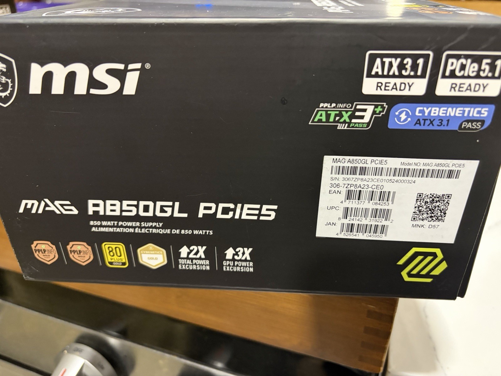 MSI MAG A850GL PCIE5, Fully Modular Compact Gaming 850W Power Supply – FREE SHIP