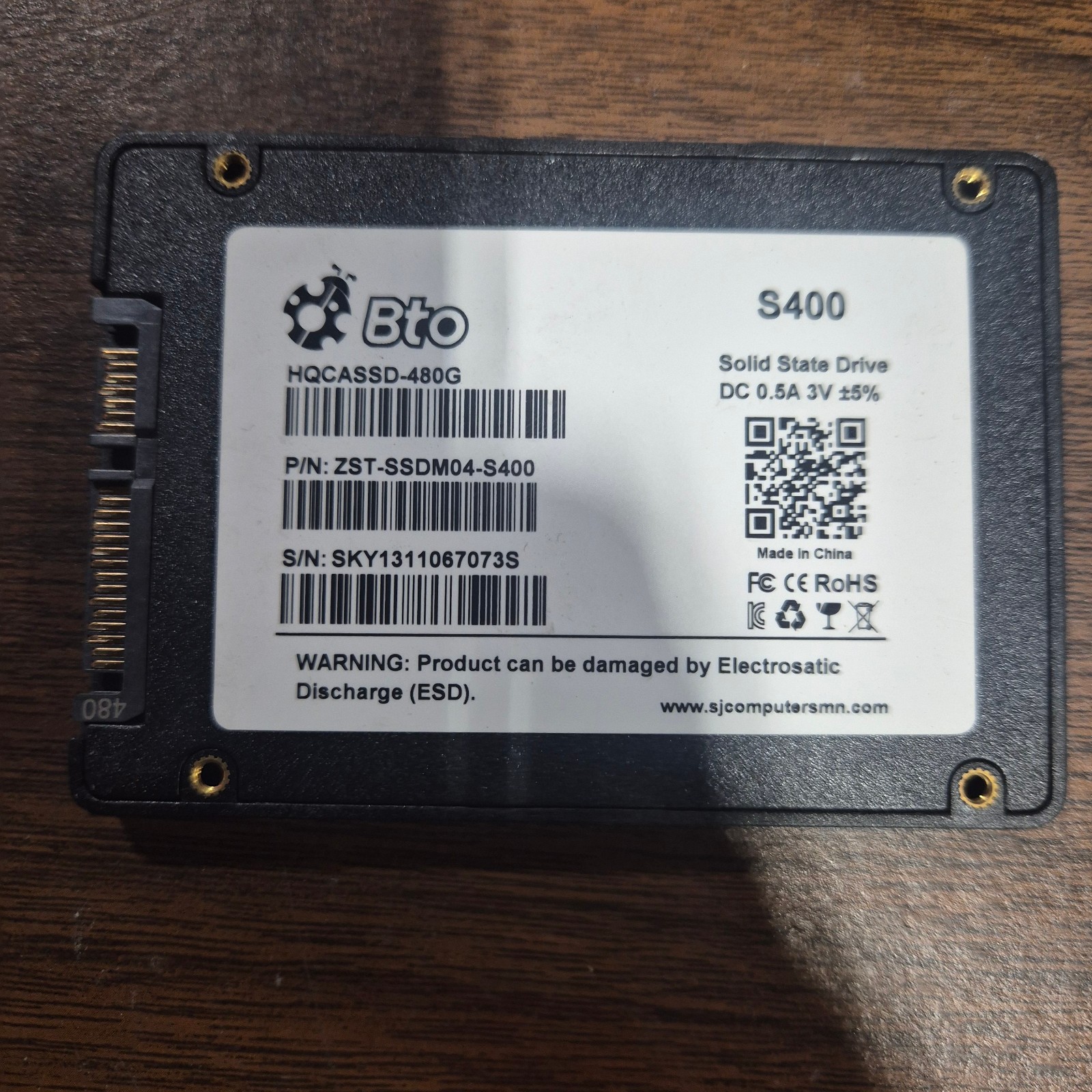 Bto S400 HQCASSD-480G 480 GB SATA III 2.5 in Solid State Drive