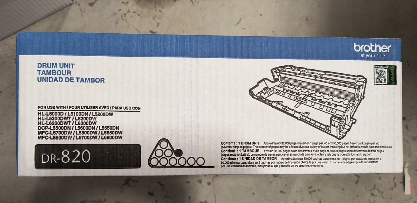 Brother Drum Unit DR820 Standart – NEW !!! – MFC-L5850DW HL-L6200DW MFC-L5900DW