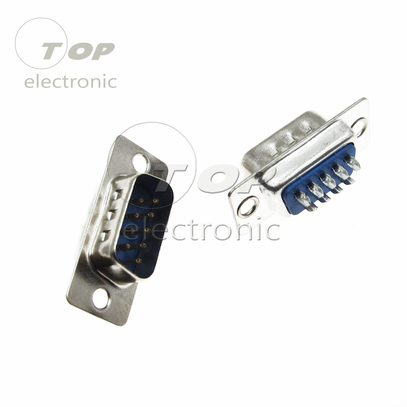 10PCS VGA Male Plug DB9 9P D-SUB 2 Rows Solder Type Connector Socket PC