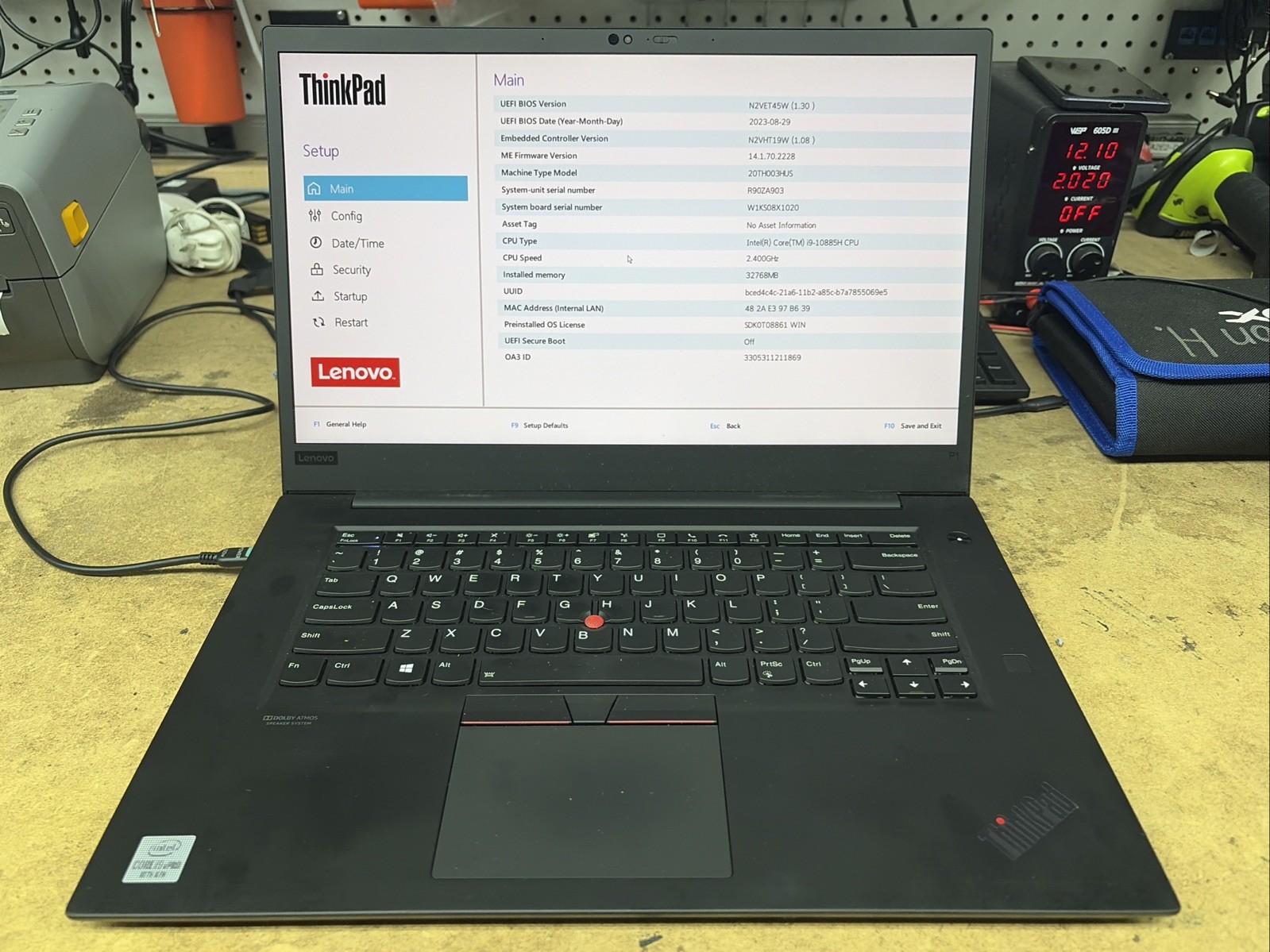 ThinkPad P1 Gen 3 15″ FHD i9-10885H 32GB RAM 1TB SSD Quadro T2000 No OS