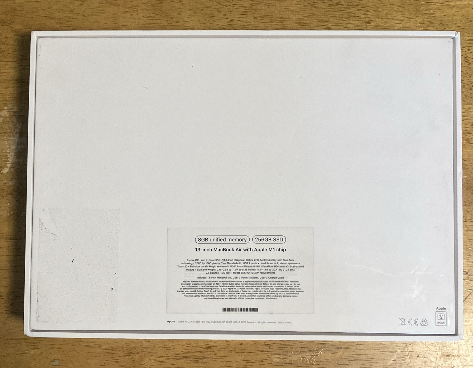 Apple MacBook Air 13.3″ Silver (2020) Empty BOX ONLY