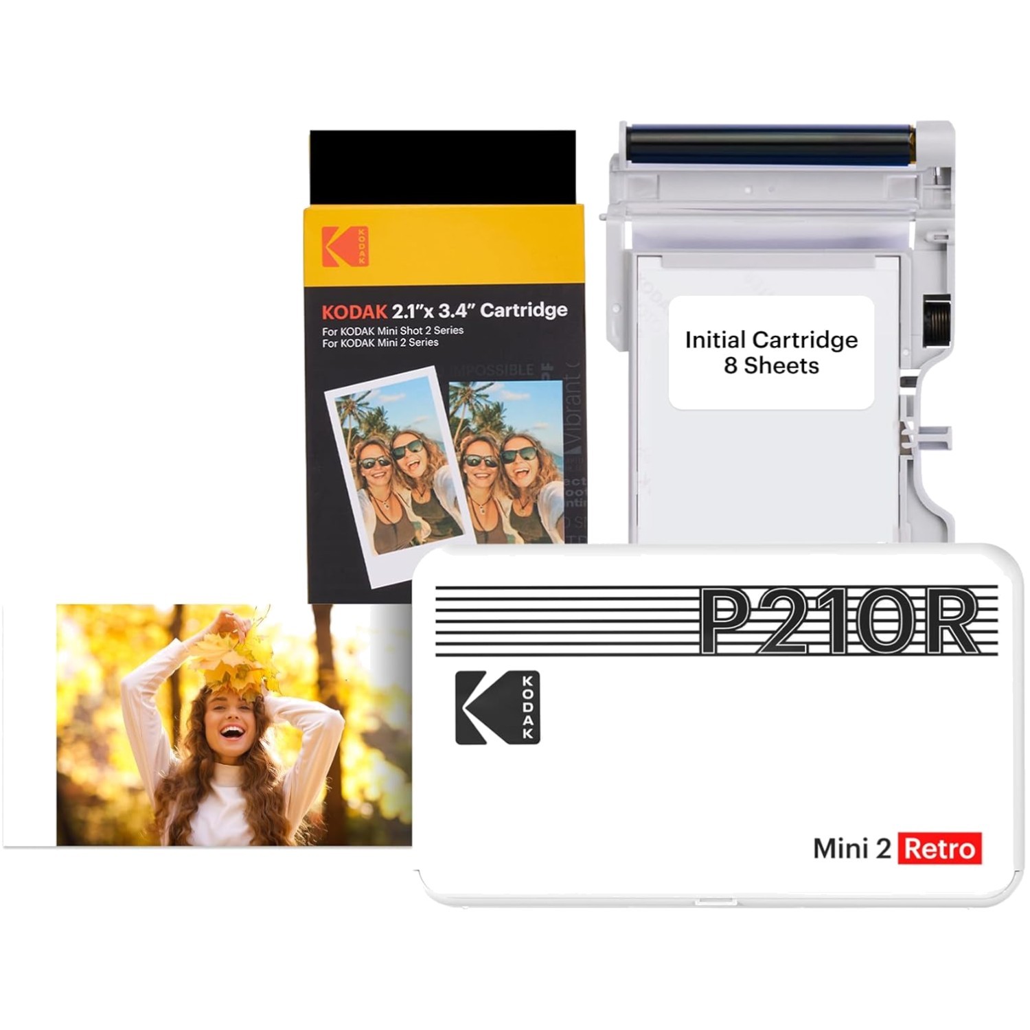 Compact Bluetooth Photo Printer with App Control – 38 Sheets of Quality