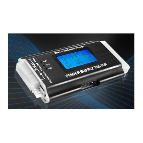 Athena Power Digital LED Display Computer Power Supply Tester 24-pin 8-Pin SATA