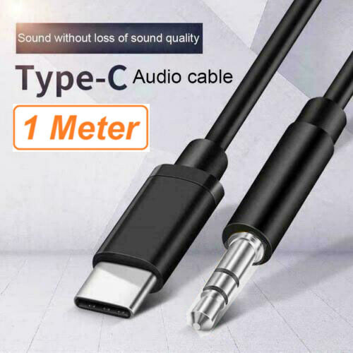 1M Car Stereo Android Type-C USB-C to 3.5mm Male Audio Jack AUX Cable Adapto lot