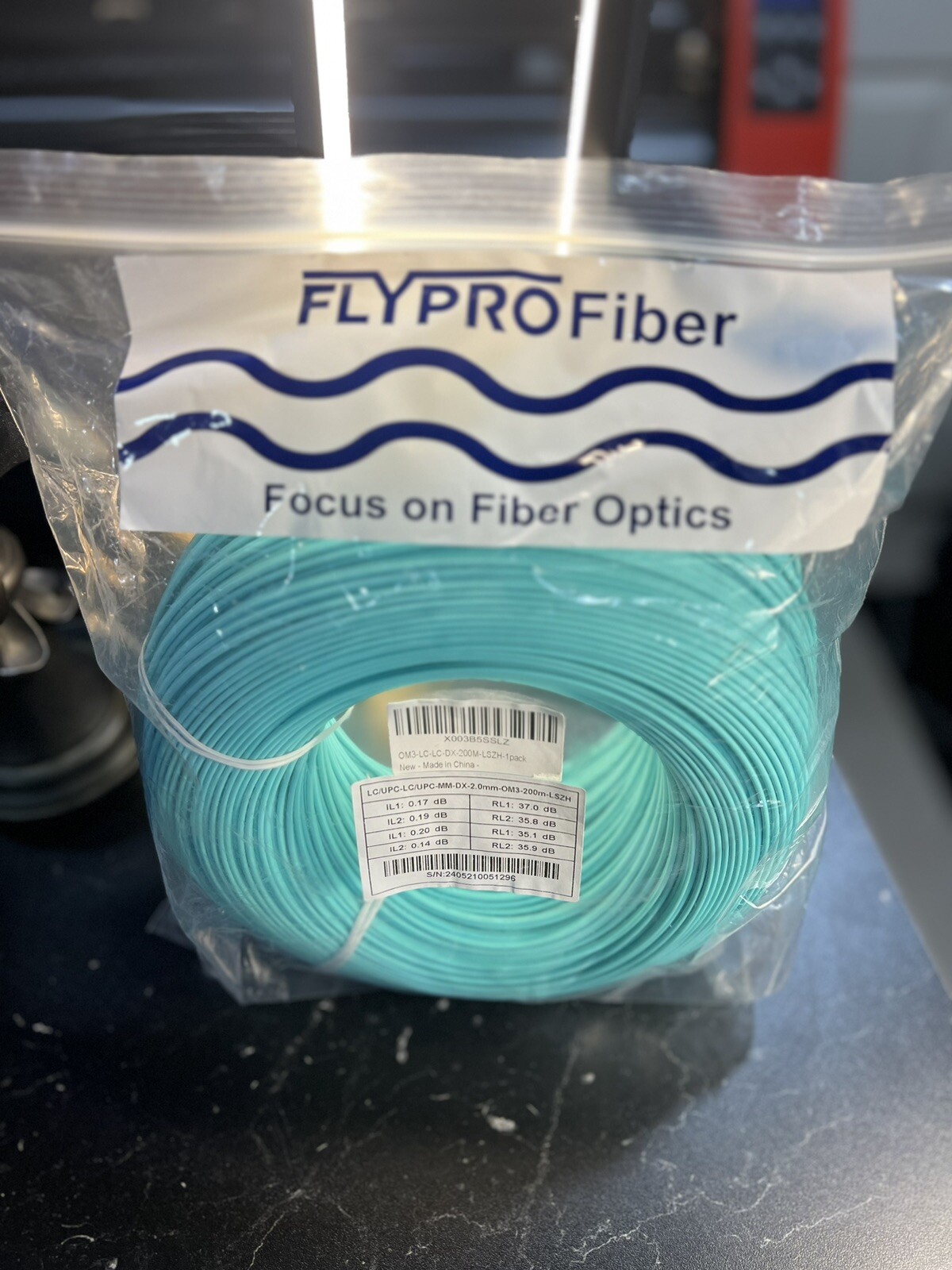 200M/656f – LC to LC Fiber Patch Cable OM3 0.2m-200M/656ft, 10GB