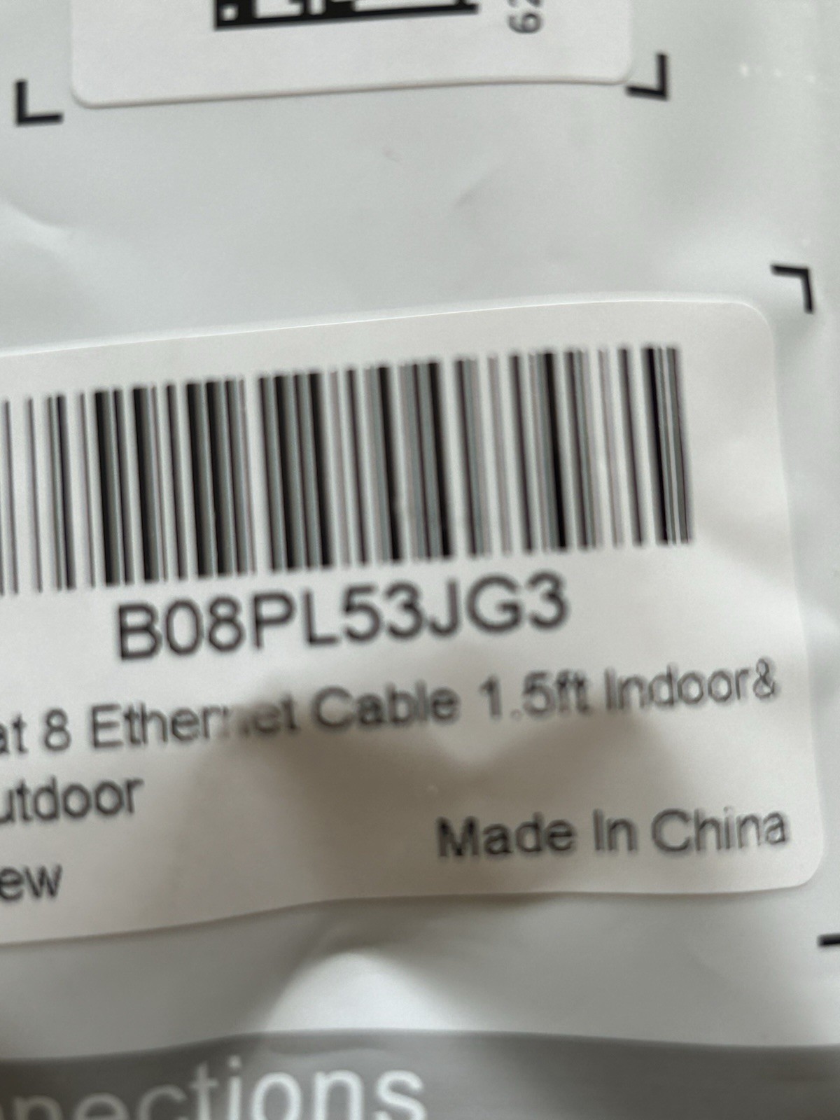 Cat 8 Ethernet Cable 1.5ft New Indoor & Outdoor