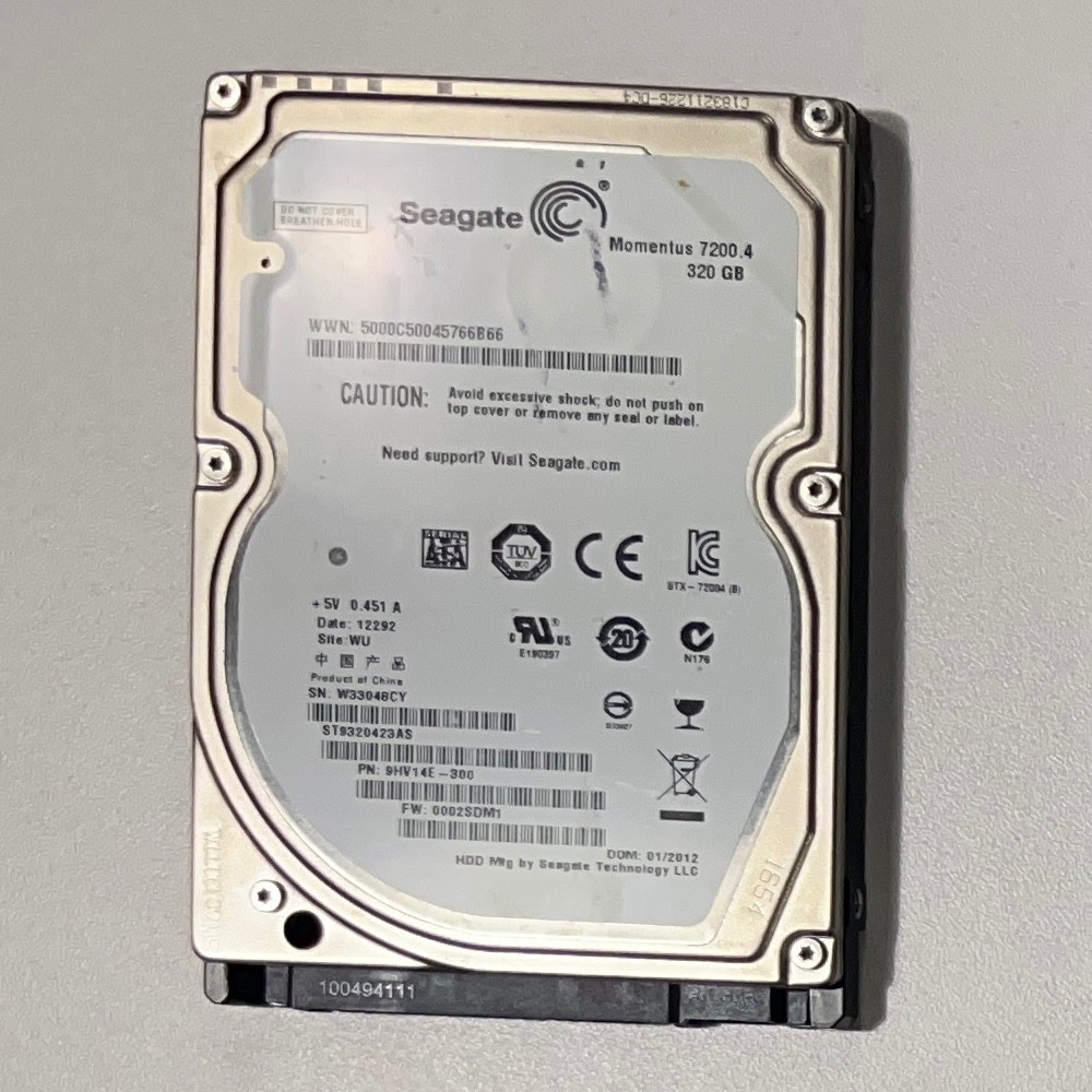 Seagate 320GB 2.5″ SATA Internal Hard Drive Laptop Desktop 7200RPM ST9320423AS