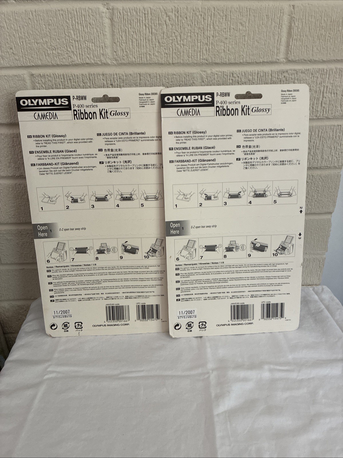 (2) Olympus P-400 Series Ribbon Kit P-RBWW Glossy Photo Print 50 Sheets