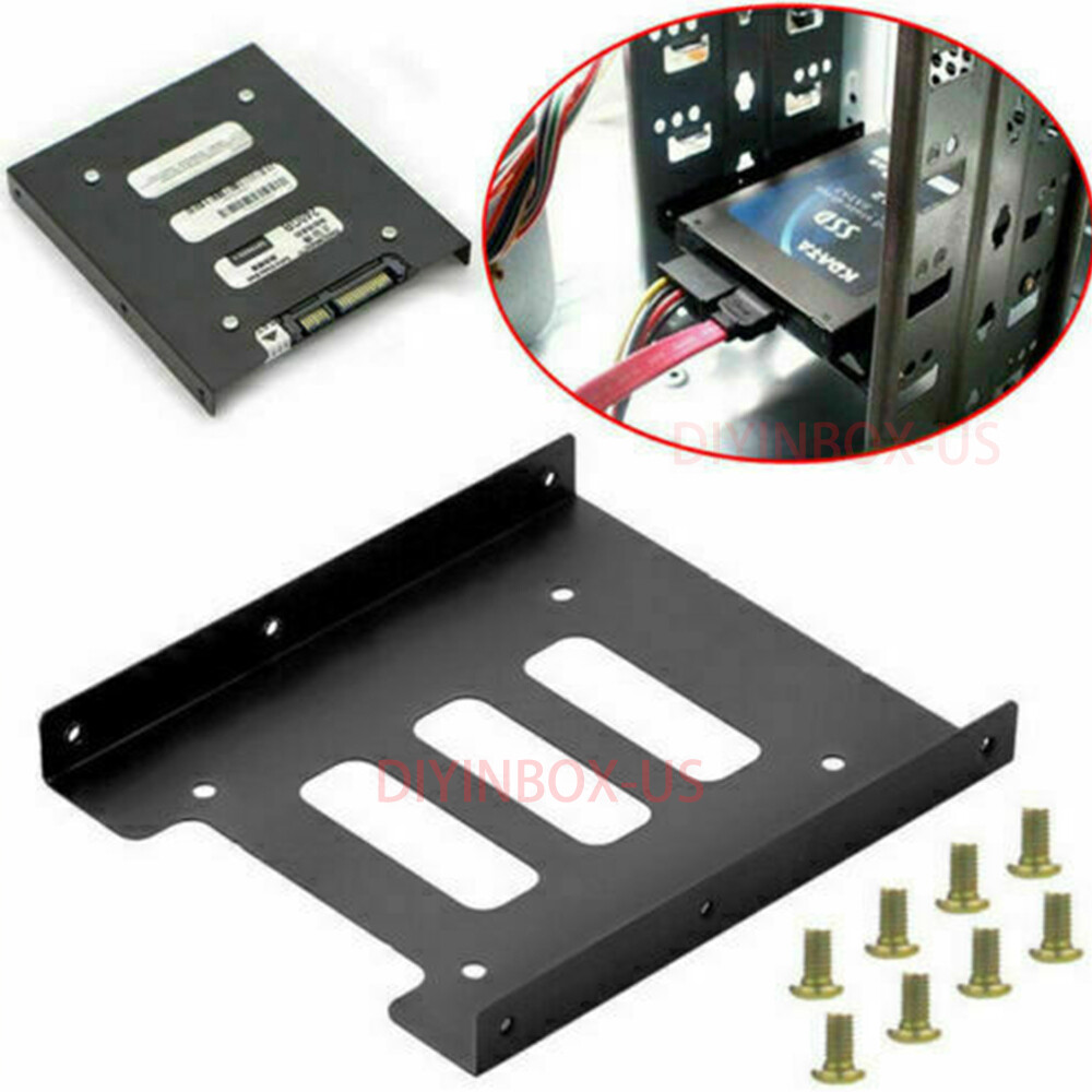 Lot 2.5″ to 3.5″ Bay SSD Metal Hard Drive HDD Mounting Bracket Adapter Dock Tray