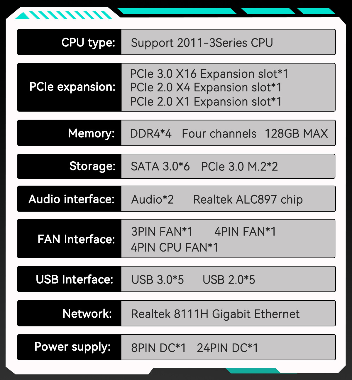 LGA 2011-3 Motherboard DDR4 with M.2 Slot USB 3.0SATA 3.0 PS/2, M-ATX Mainboard