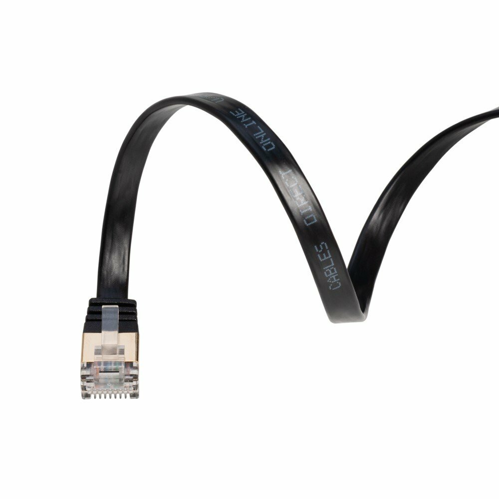 CAT7 Internet Flat Cable RJ45 Network Patch Cord Ethernet U/FTP Shielded LAN lot