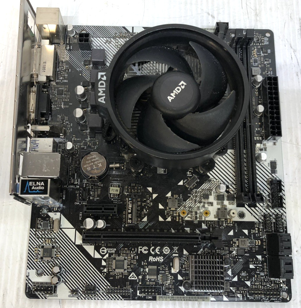 ASRock A320M-HDV R4.0 P2.0 AM4 Micro ATX AMD Motherboard w/Ryzen 5 2400G CPU