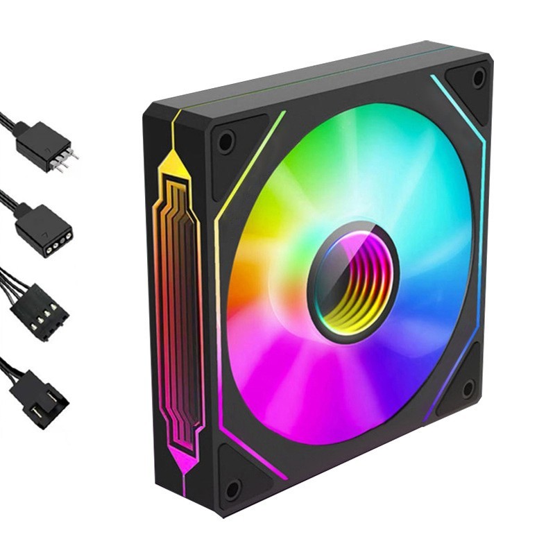 3PACK ARGB & PWM RGB 120mm Desktop PC Computer Case CPU Quiet Prism Cooling Fan