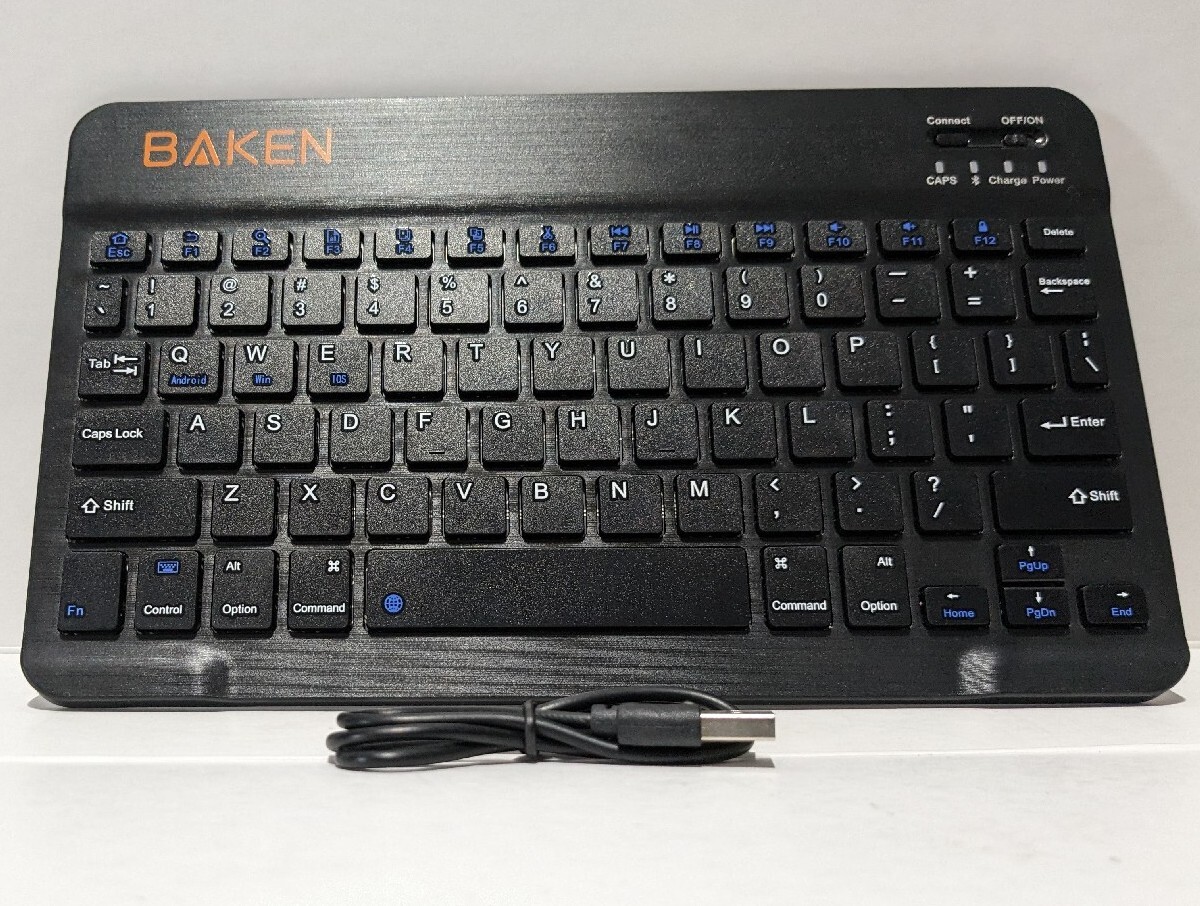 BAKEN 10-Inch Wireless Bluetooth Keyboard for All IOS, Android, iPhone, Tablets
