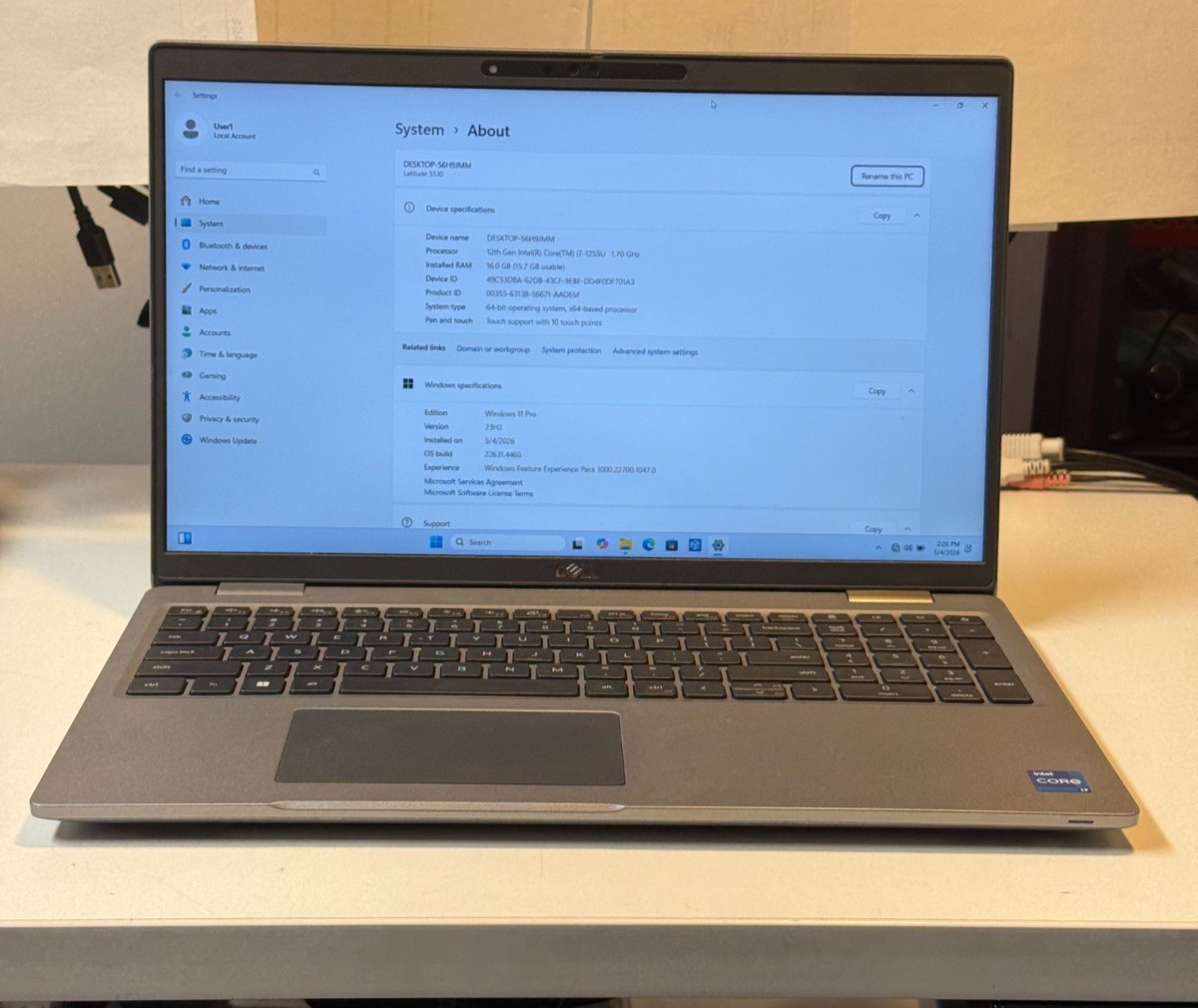 Dell Latitude 5530 15.6″ Touchscreen Laptop (Intel Core i7, 512GB SSD, 16GB Ram)