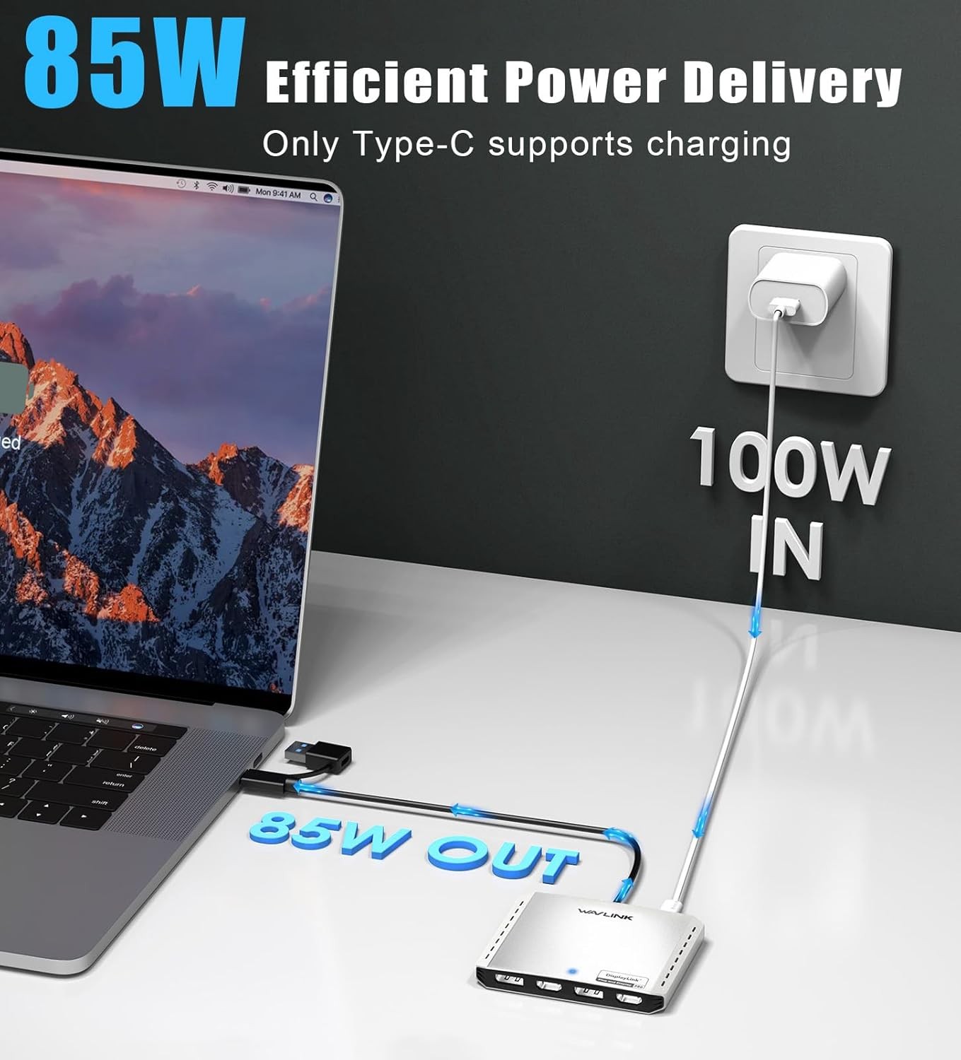 DisplayLink USB C/USB 3.0 to HDMI Displayport Hub Dual/Quad Monitors Adapter
