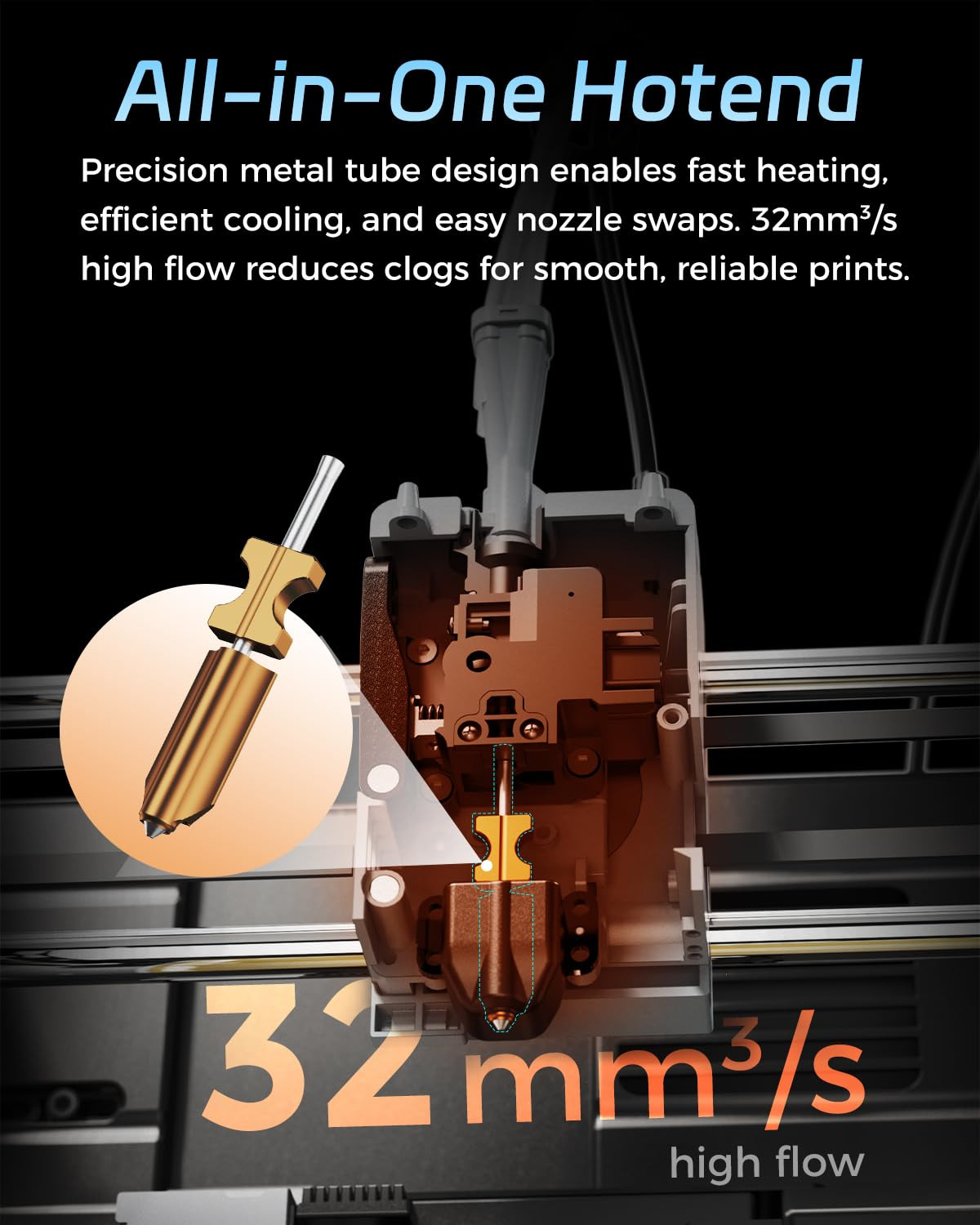 AD5X Extruder, Entire Extruder Assembly, with 0.4Mm High Flow 32Mm³/S Hotend Kit
