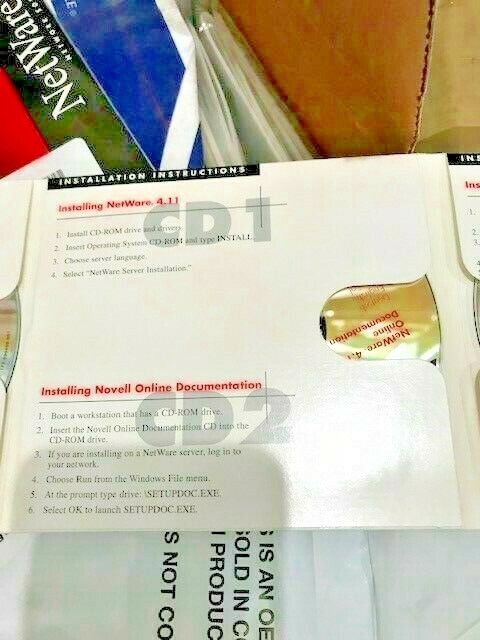ULTRA RARE SEALED NOVELL NETWARE 4.11 WITH ALL BOOKS AND CD – NONE ON EBAY RM4