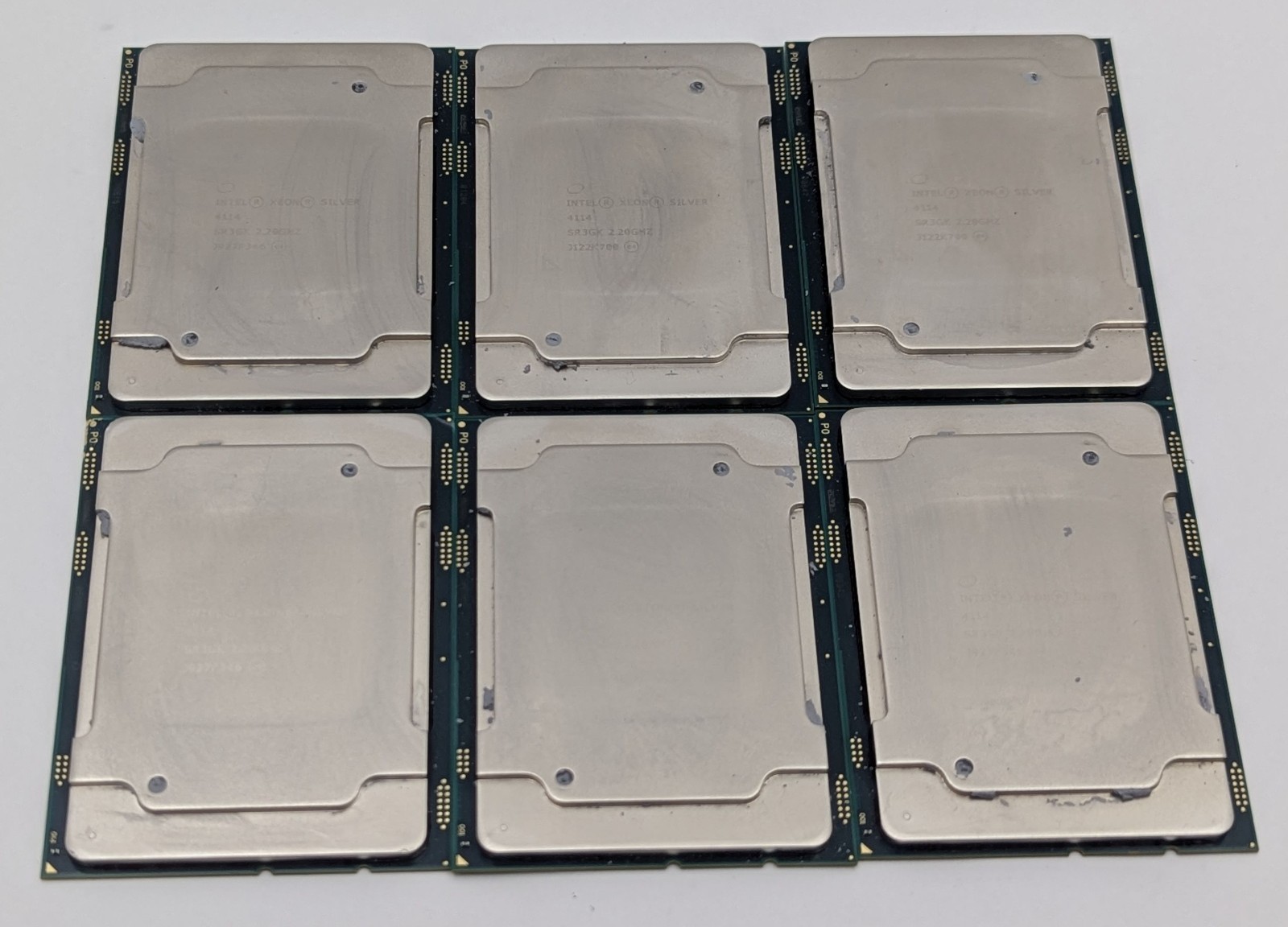 Lot of 6 Intel Xeon Silver 4114 2.20GHz 13.75MB Cache 10-Core LGA 3647 CPU SR3GK